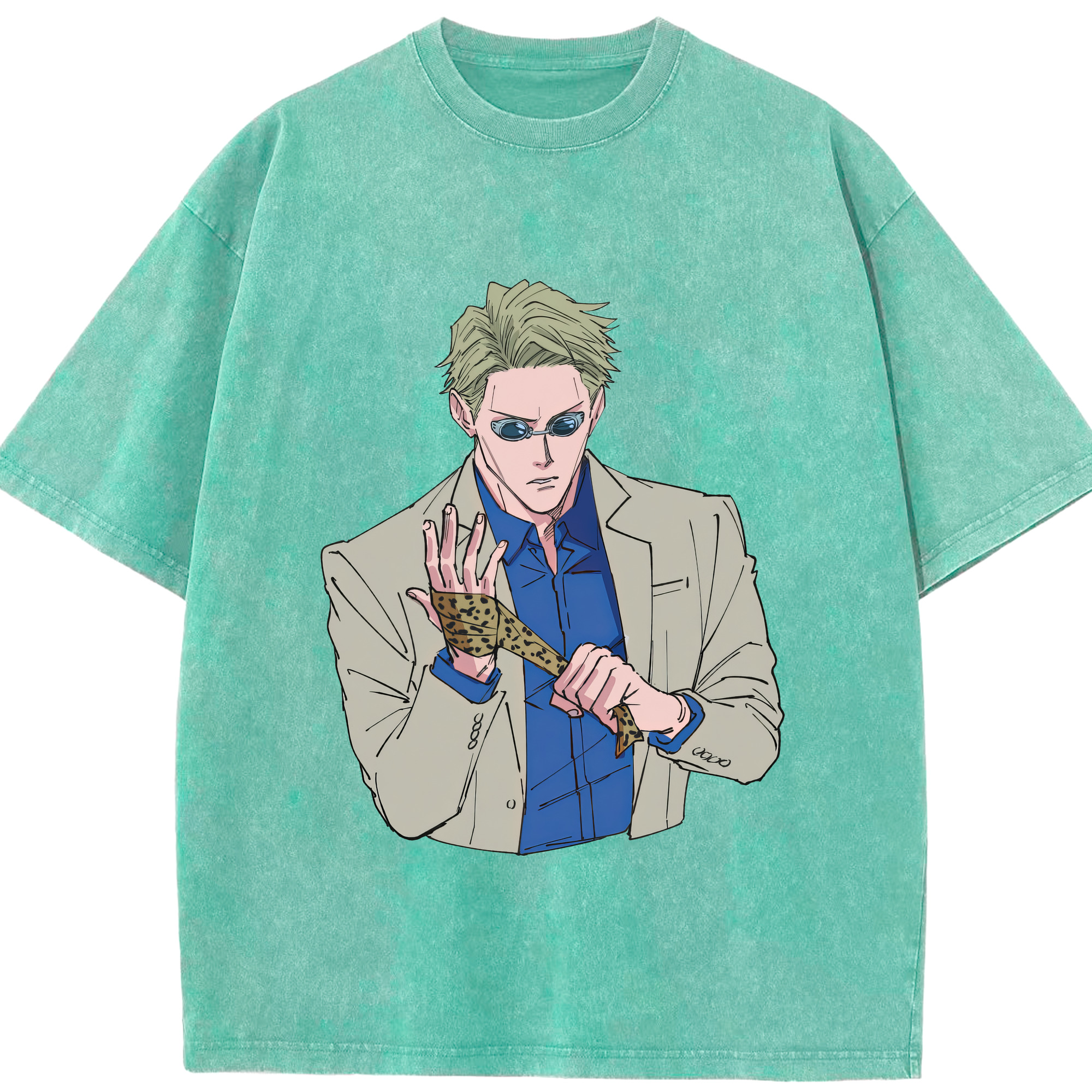 （画像用） 呪術廻戦 Jujutsu Kaisen 綿100% ヴィンテージ風 半袖Tシャツ（フロントプリント）